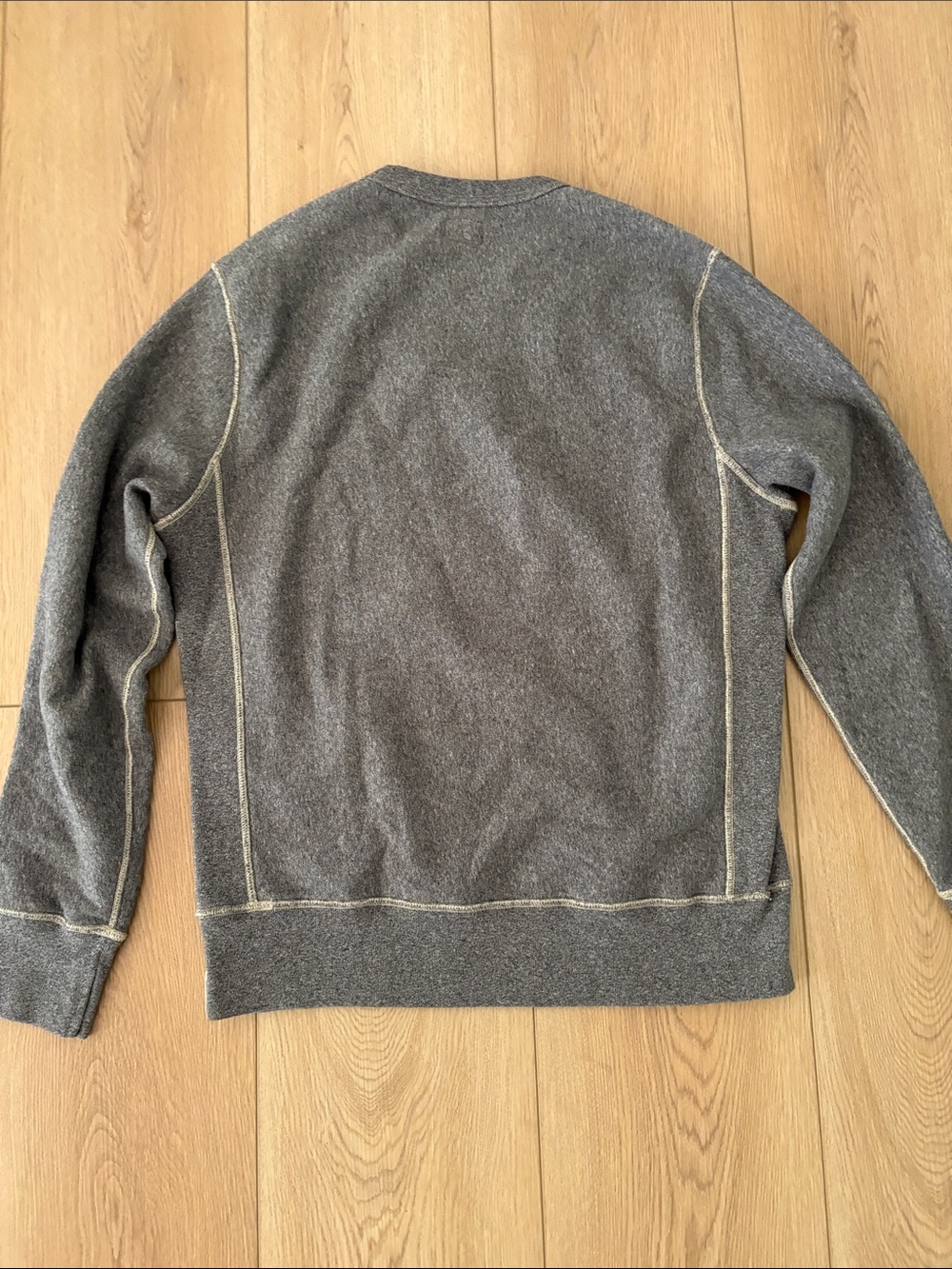 Todd Snyder Gray Fleece Crewneck Sweatshirt Contrast Men’s Large Made in Canada - Picture 6 of 6